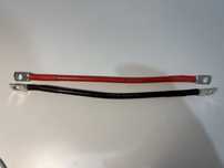 2x przewody silikonowe AWG7 z końcówkami M8 – 20 cm, czarny i czerwony