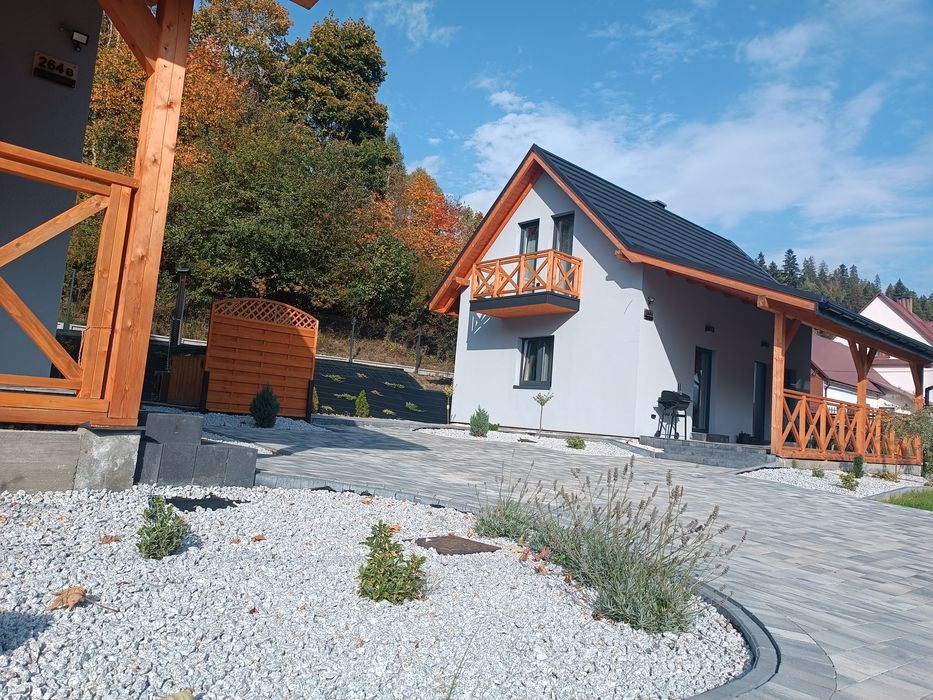 Domek w górach Dom Ferie Nocleg Jacuzzi Balia Sól Zwardoń Beskidy Prom