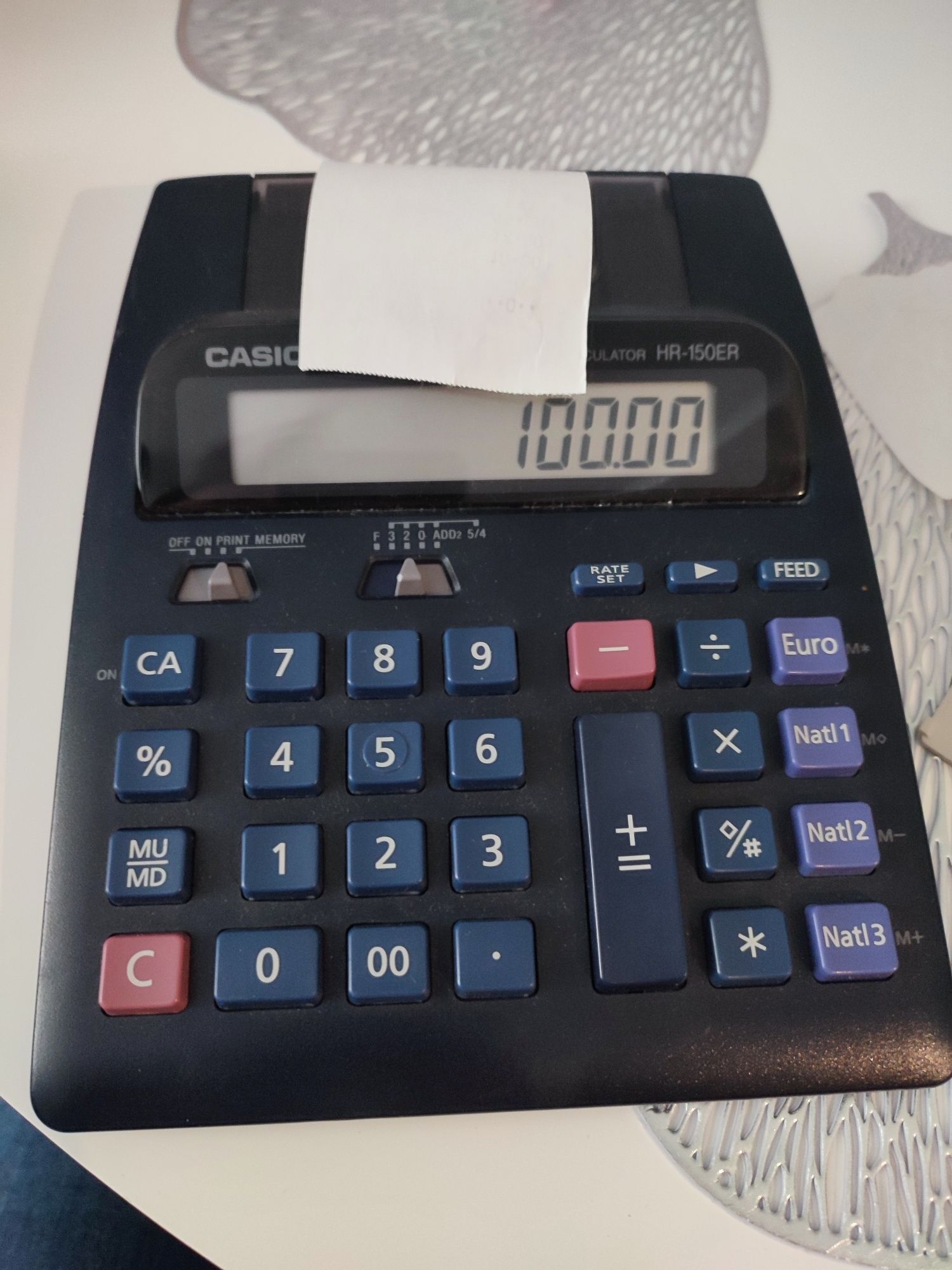 kalkulator elektroniczny drukujacy CASIO PRINTING CALCULATOR HR-150ER