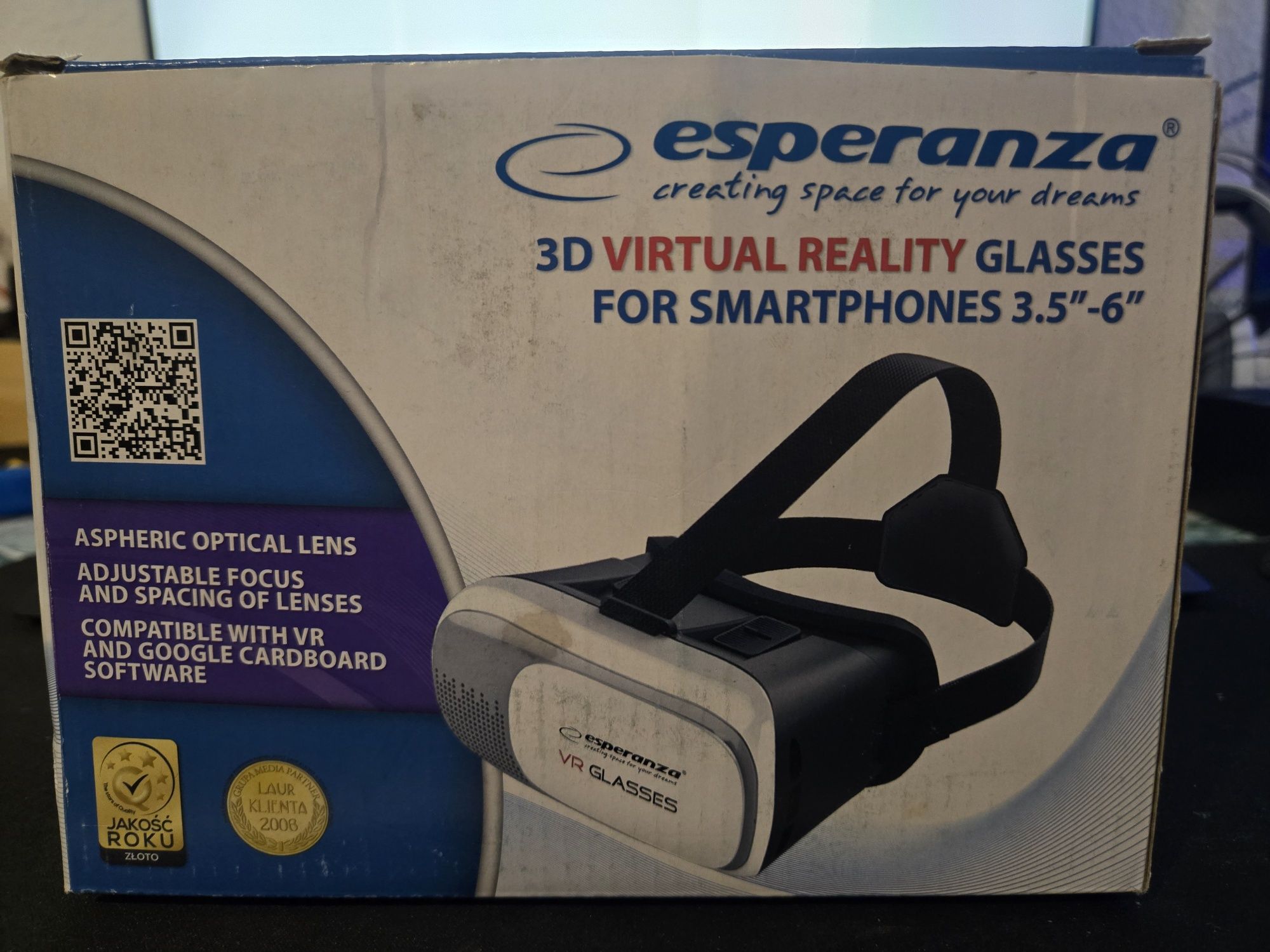 Esperanza vr Glasses - gogle vr Cardboard + kontroler BT