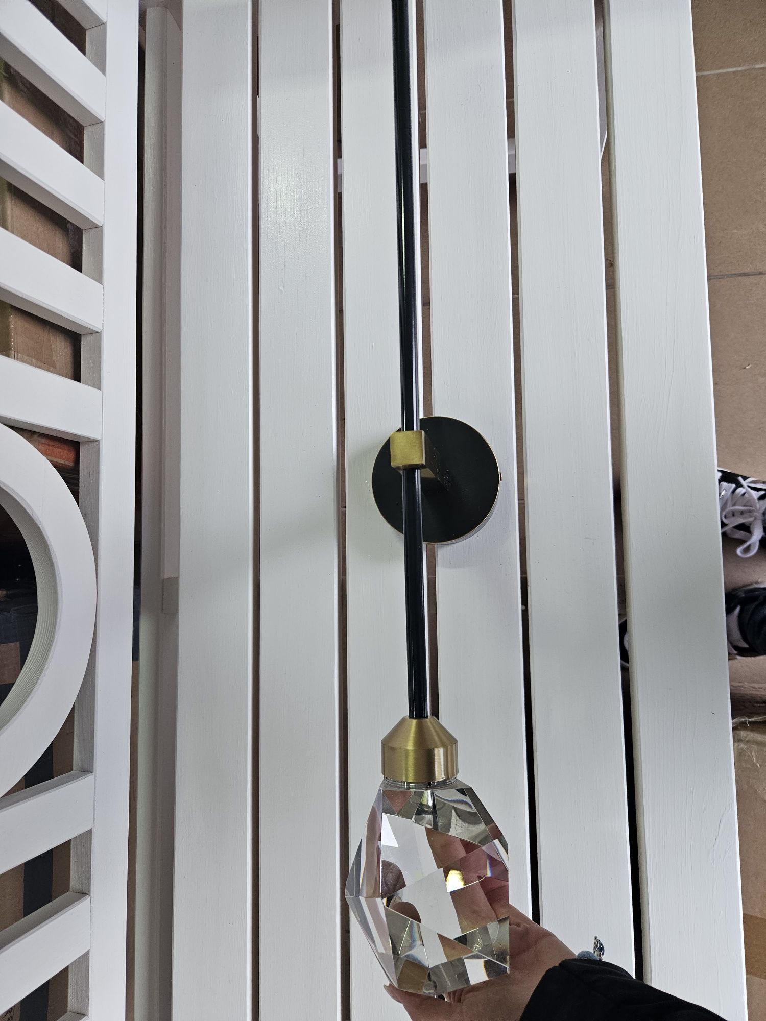 Nowa lampa kinkietowa kryształowa