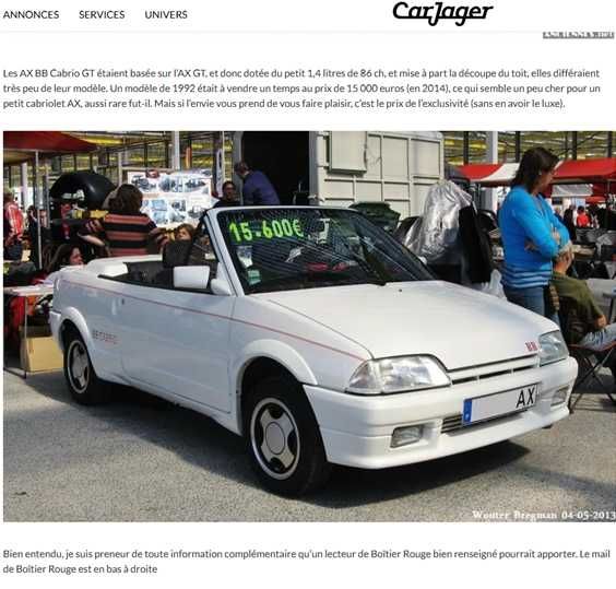 Citroen AX BB GT (Raríssimo)