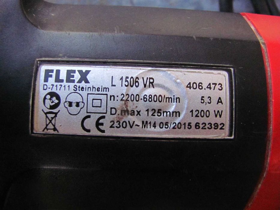 Szlifierka kątowa Flex L 1506 VR 1200W z regulacja obrotów - polerka