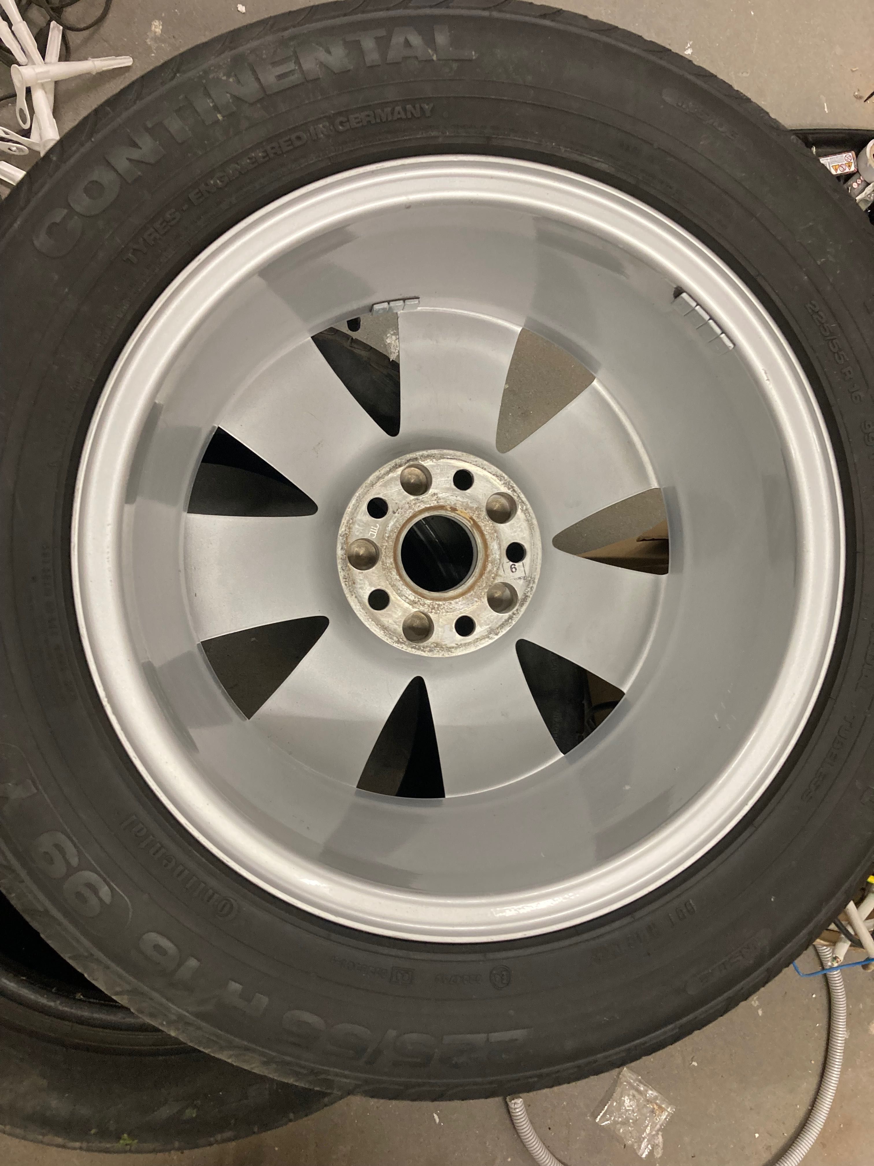 Felga Audi oryginał 225/55/16 opona continental zapas c6 a6 aluminiowa