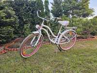 Rower Le Grand 24" różowo-biały