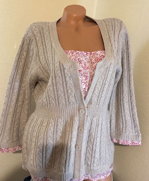 Сірий вязаний кардиган на гудзиках,,Marks&Spenser,,