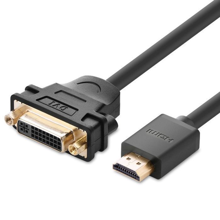 Przejściówka DVI (Ż) - HDMI (M) 22cm Ugreen 20136 promocja