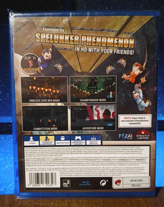 Spelunker HD PS4 / PS5 - super platformówka, UNIKAT, Strictly Limited