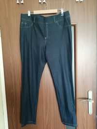 Spodnie legginsy - jeansowe, ciemniejszy niebieski, 44-46,