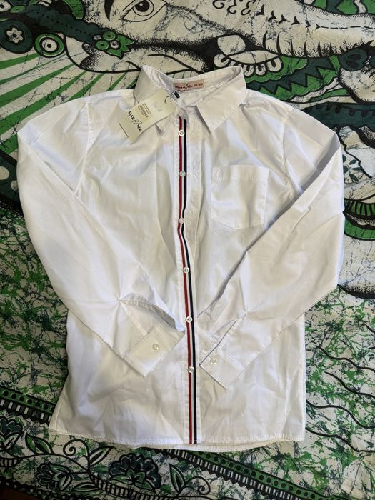 Белая рубашка на мальчика 152-158 см , 116-122 см
