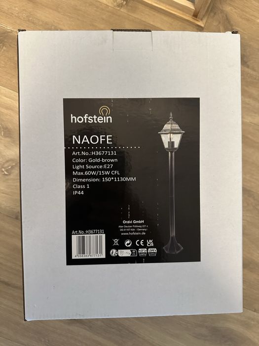 Nowa lampa ogrodowa NAOFE