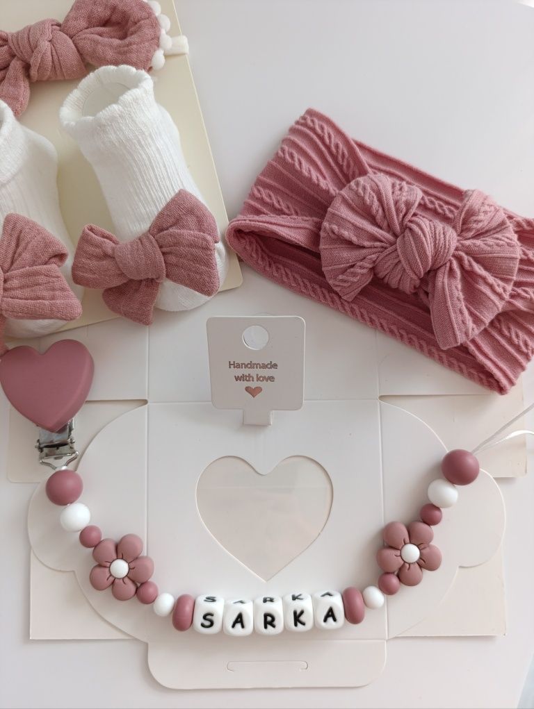 Zawieszka do smoczka prezent dla niemowlaka babyshower narodziny