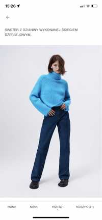 Niebieski sweter Zara S