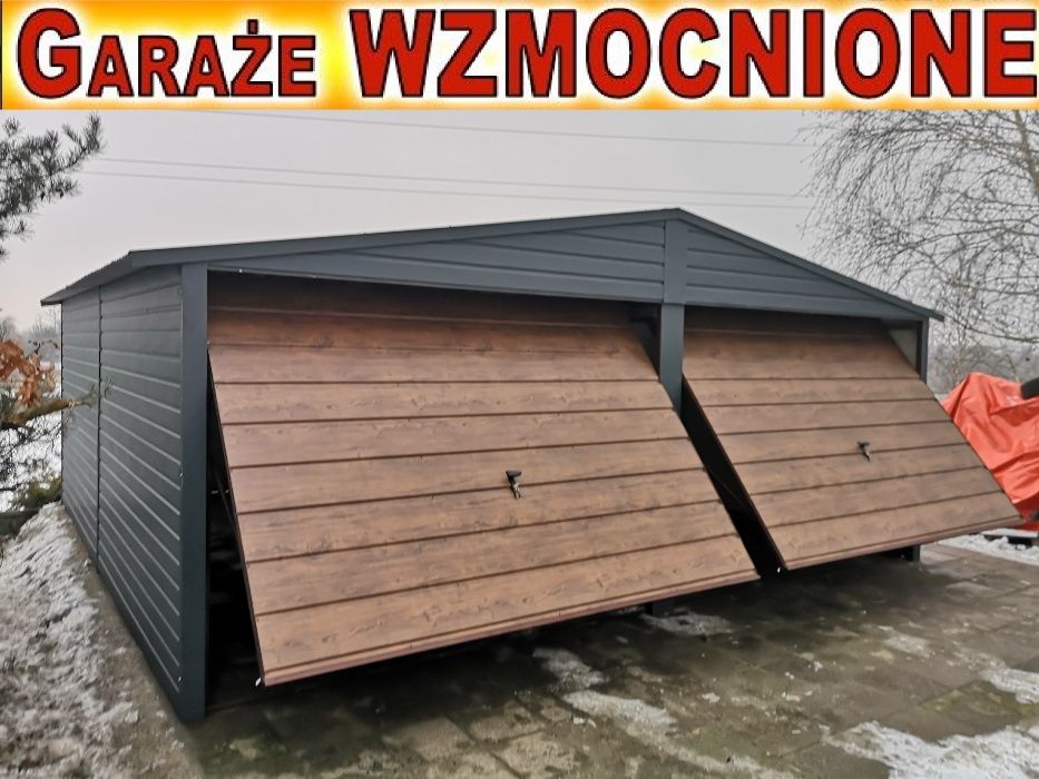 Garaż blaszany 6x5,6x6, panel poziomy wszystkie wymiary , PRODUCENT