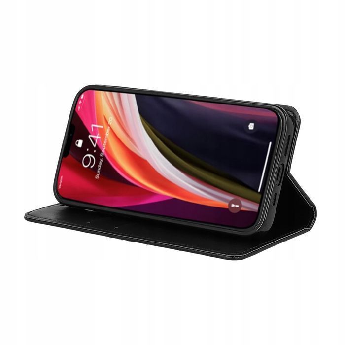 Etui Z Klapką Pokrowiec Magnetic Do Huawei P9 Lite 2017 Czarny