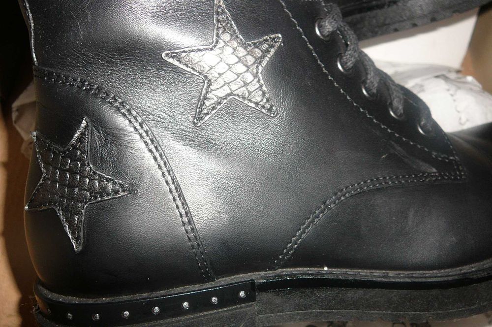 Trapery Lasocki skóra naturalna  czarne 37  wewn. 24,5 cm Nowe