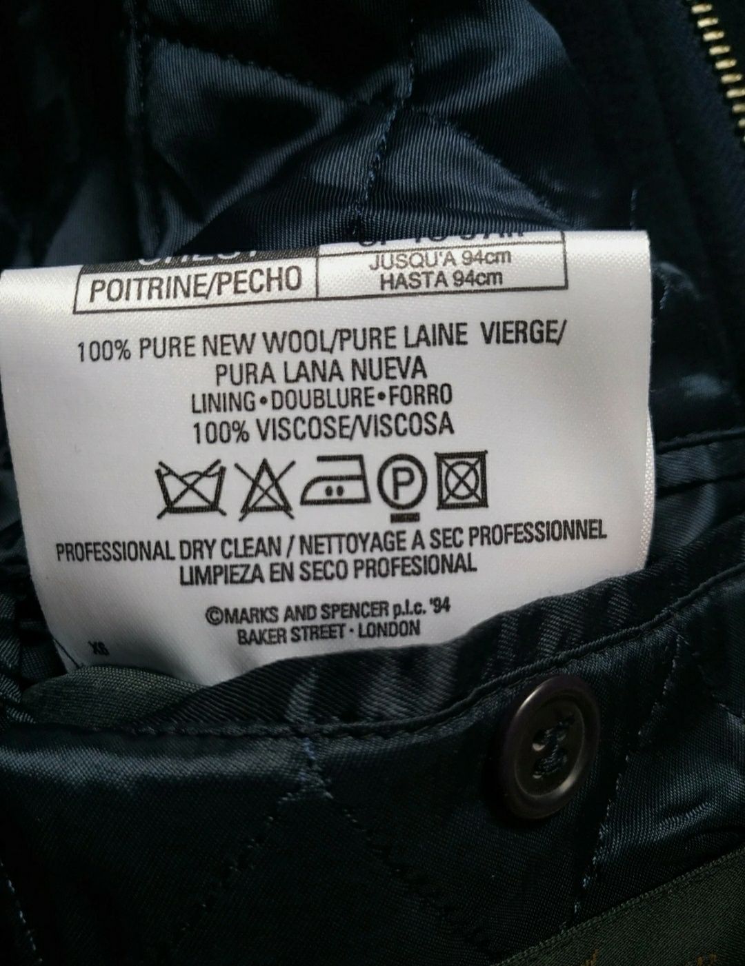 Płaszcz 100% pure new wool Marks&Spencer
