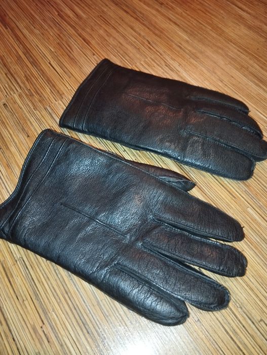 Мужские перчатки зимние демисезонные натуральная кожа