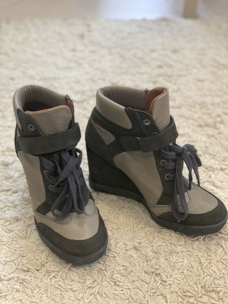 Minelli высокие кроссовки сникерсы ботинки натуральная кожа