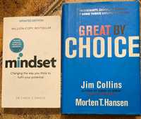 2 książki anglojęczne.: Mindset, C. Dweck; Great by Choice J.Collins