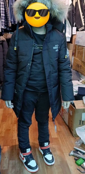 Пуховик для хлопчика, куртка на зиму для хлопчика 164 зрізс