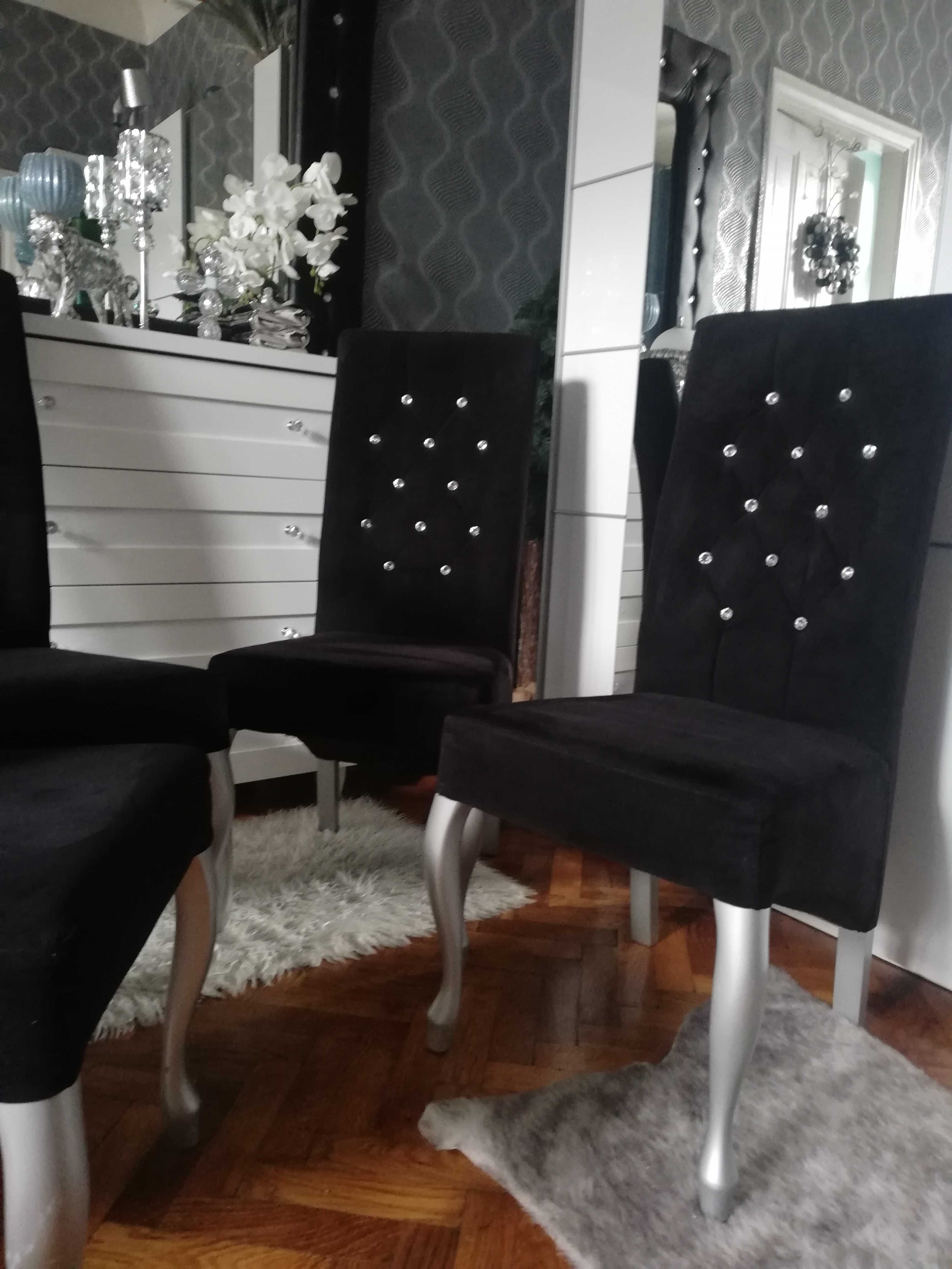 Krzesła glamour cyrkonie