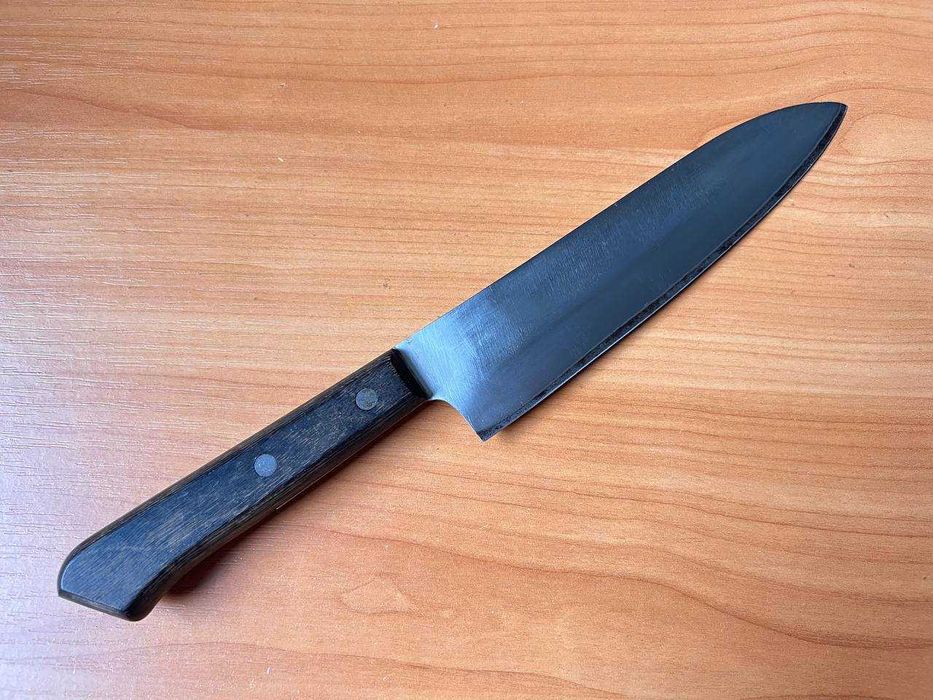 Винтажный кухонный японский нож Сантоку хонварикоми