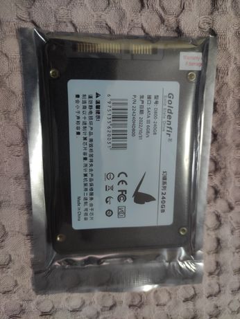 Продам SSD Goldenfir 240Гб sata 3, оригинал, новый