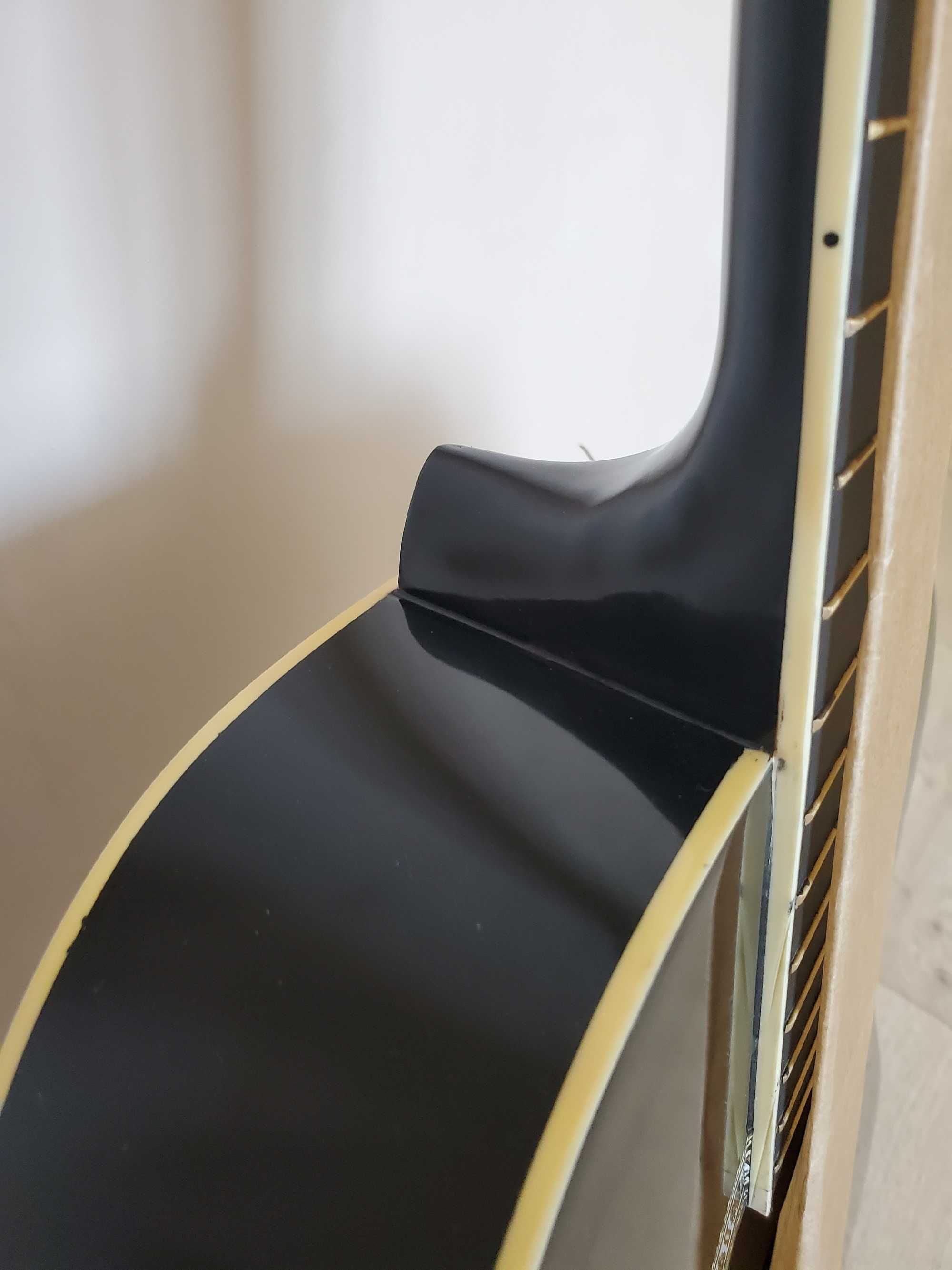 чорна класична гітара повнорозмірна 4/4 анкерний гриф нейлон