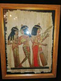 Картины на папирусе, коже