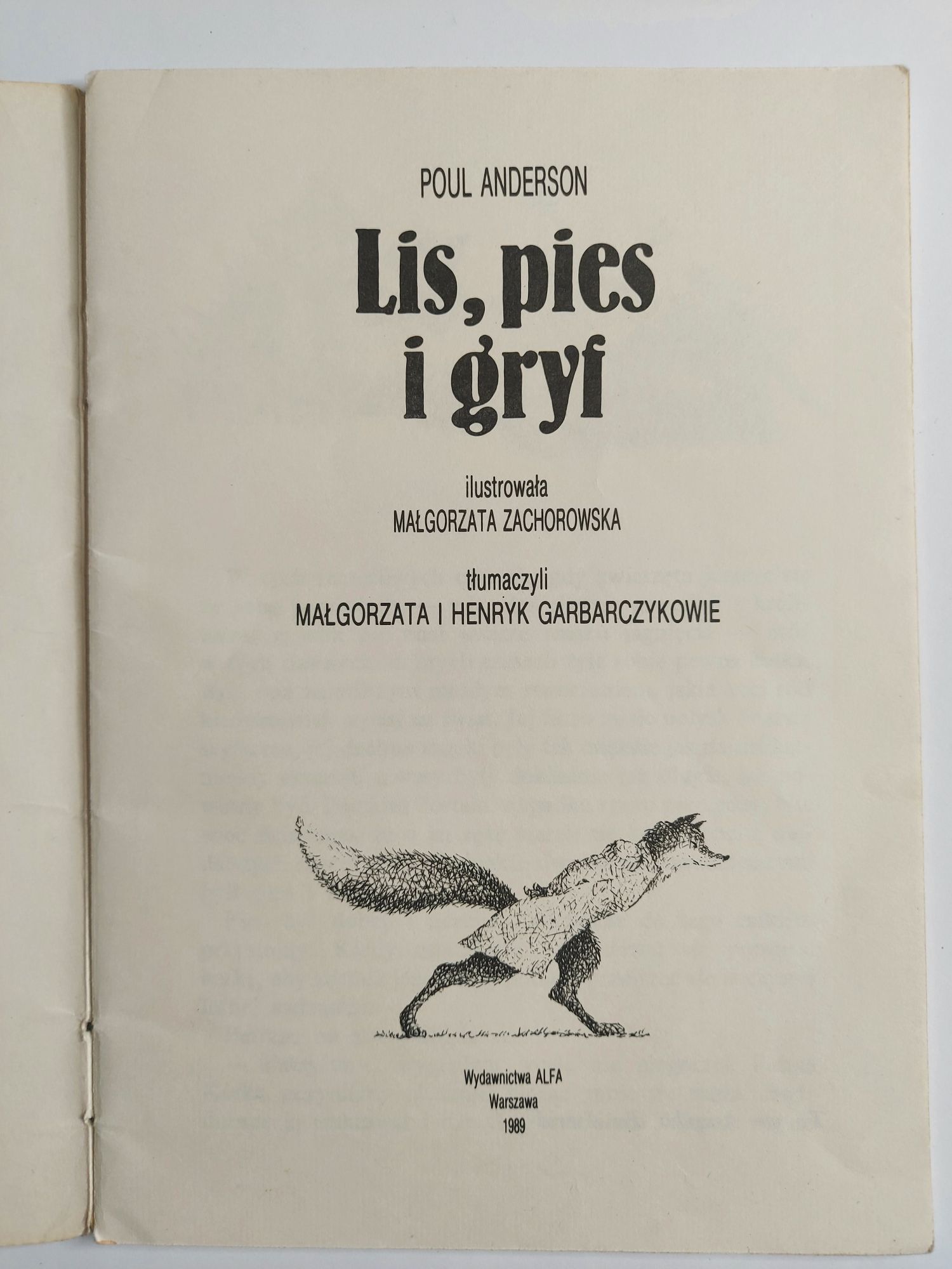 Lis, pies i gryf - Poul Anderson