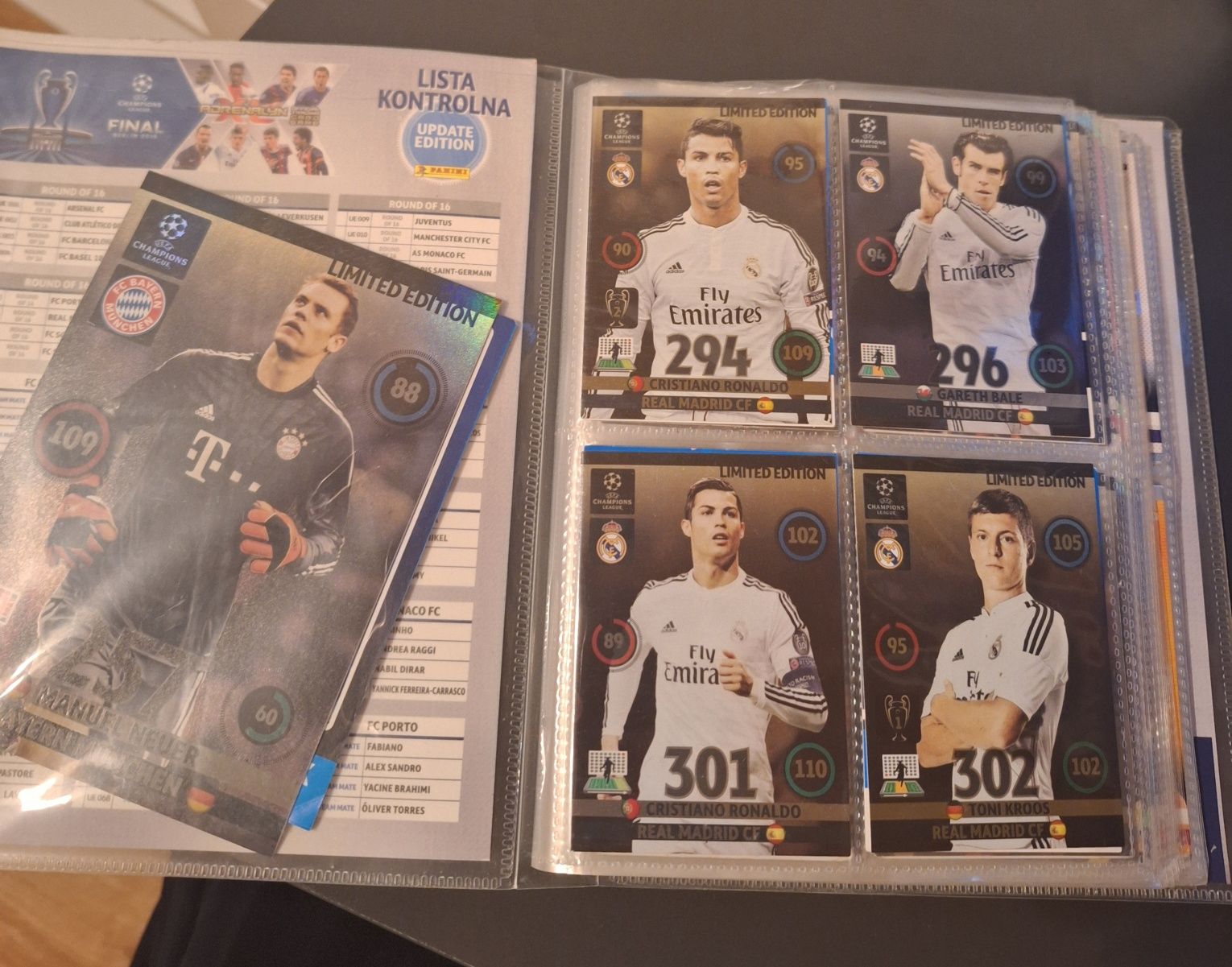 Album Panini Adrenalyn Champions League2014/15 same specjalne