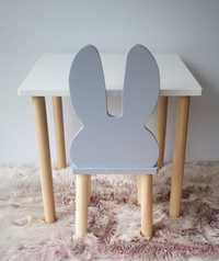 Zestaw, stolik z krzesełkiem zając, królik króliczek Kicuś