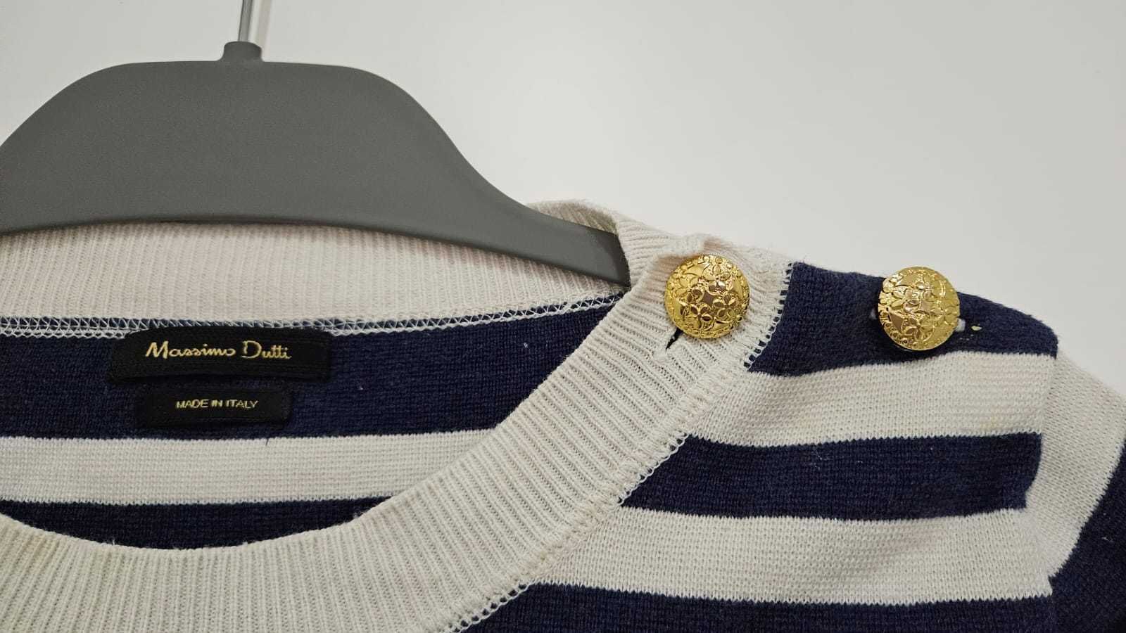 Linda Blusa Massimo Dutti Navy Listrada (m) (desconto: 75% off)
