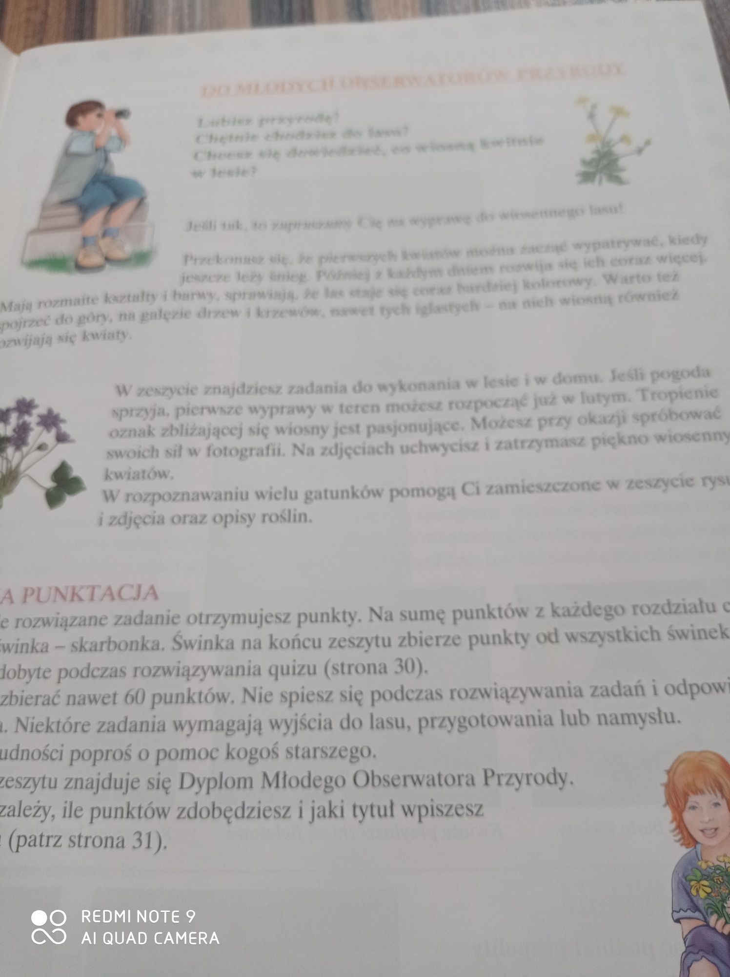 Edukacja i zabawa młody obserwator przyrody co wiosną kwitnie w lesie