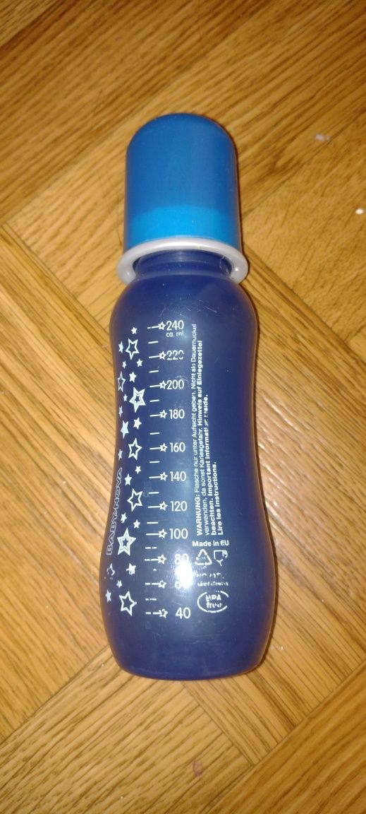 Бутылочка детская с соской латекс для кормления babynova 240 мл больша
