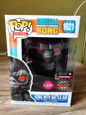 Funko Pop Movies Godzilla VS Kong With Battle Axe Flocked #1021