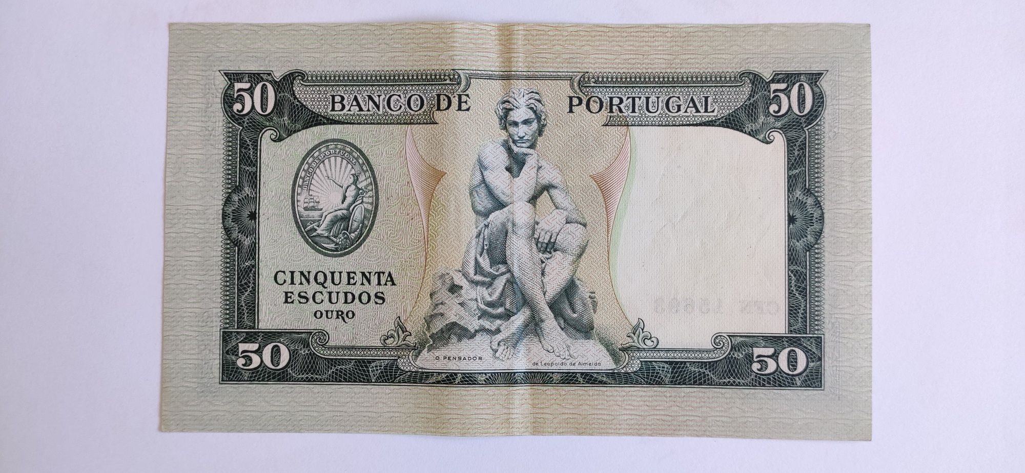 Nota Cinquenta Escudos 1955 Fontes Pereira de Melo