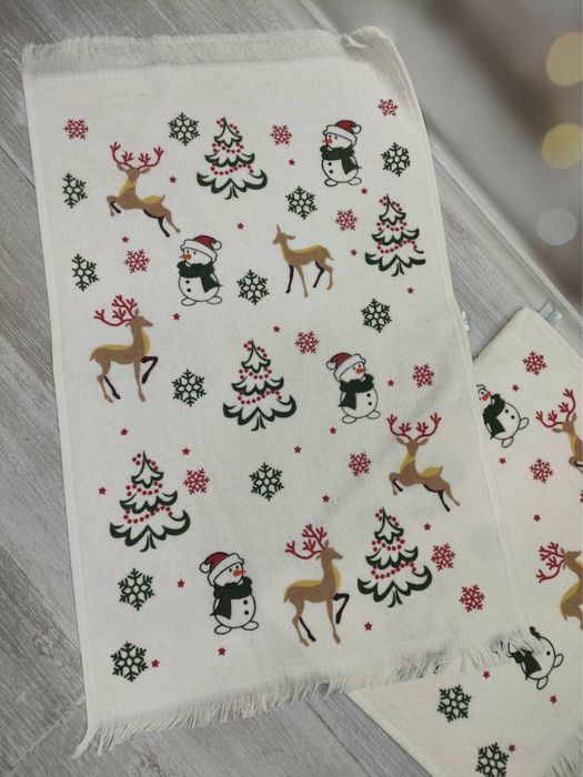 Кухонные новогодние полотенца