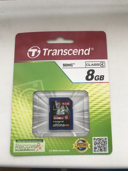 Карта памяти  Transcend 8 Gb