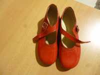 туфли кожаные красные лакированные 19см