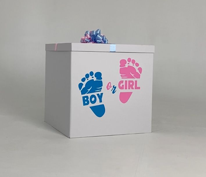 Коробка + 2футболки для гендер пати и фотосессии