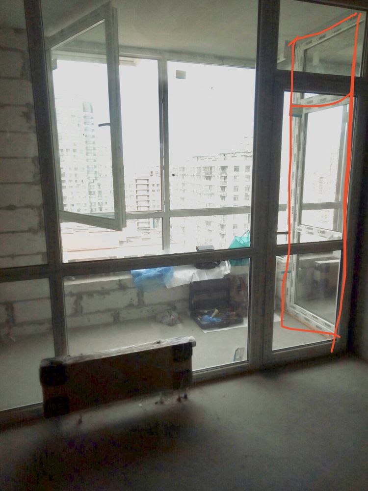 Балконна перегородка вікно з дверима + міжкімнатні двері
