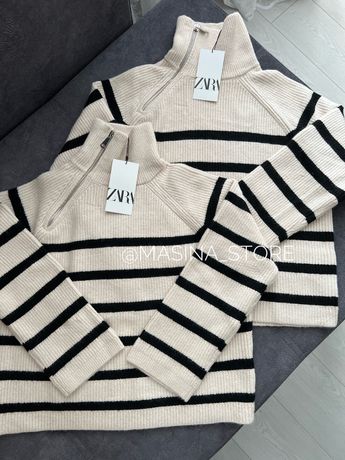 Новий светр Zara у смужку М розмір