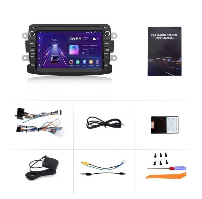 Radio Android V1 Plus 4GB 64GB do Renault Duster, Sandero, Captur