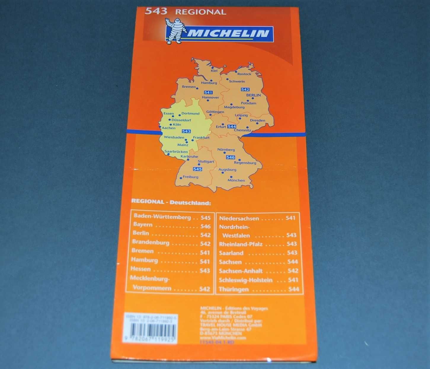Nordrhein-Westfalen Mapa Michelin Wyd 2006r