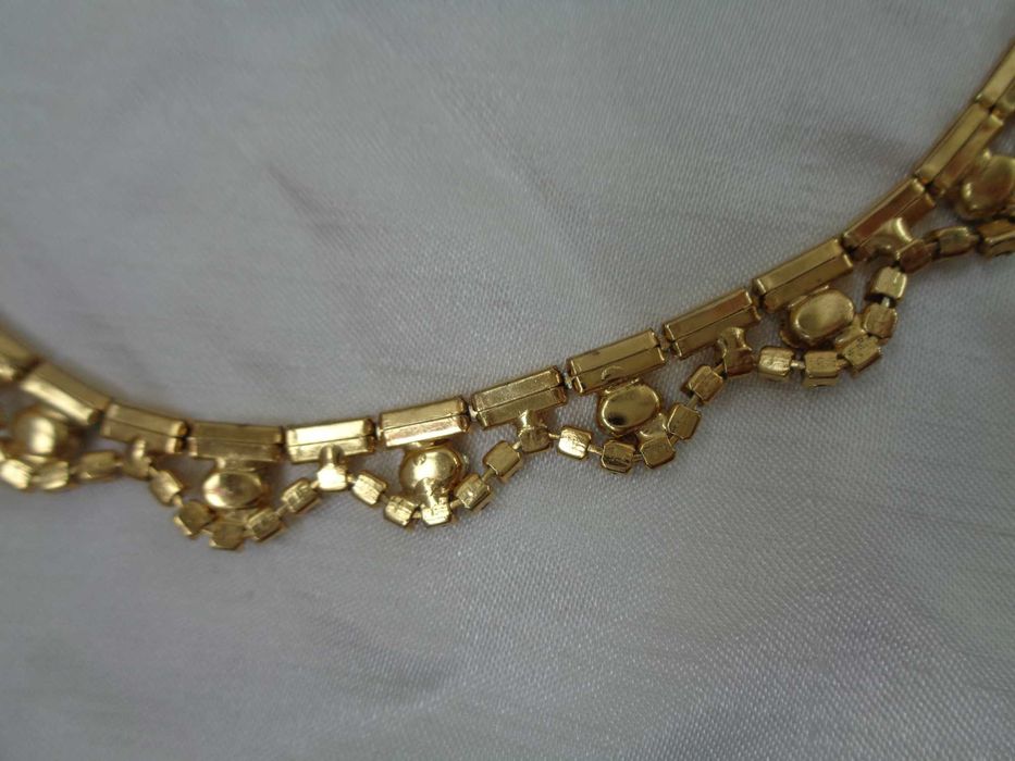 весільне кол'є позолота Сваровськи 47см