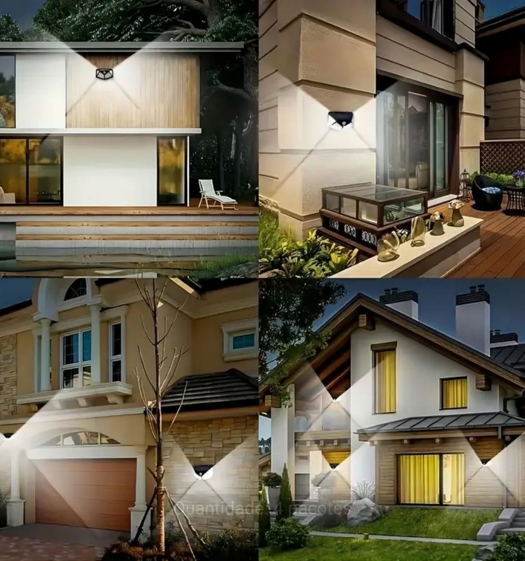 Foco / Luz de exterior com Painel Sonar e Sensor de Movimento