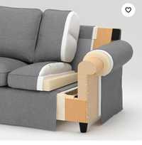 Sofa 3-osobowa, sofa 2-osobowa Ikea ciemnoszara