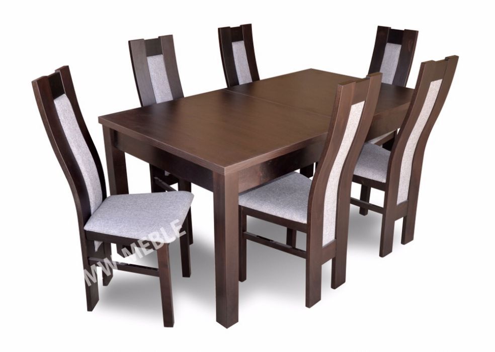 SUPER WYGODNY Zestaw Stół Rozkładany + 6 Krzeseł HIT!!!